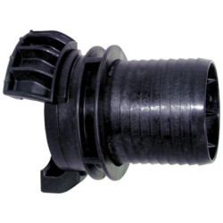 Raccord 1/2 sym. douille annelée avec verrou, polypropylène