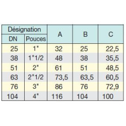 5 Joints PTFE raccord SMS
