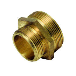 Mamelon double mâle avec réduction BSPP cylindrique laiton