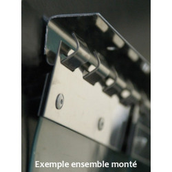 Rail 984/1230/1968 mm porte souple profil std inox