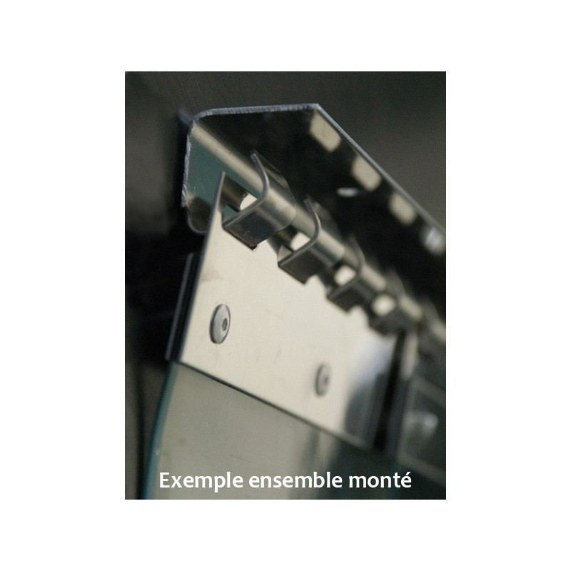 Rail 984/1230/1968 mm porte souple profil std inox