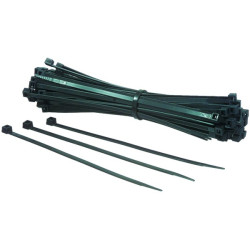 100 Colliers nylon PA 6.6 noir 100x2,5 mm