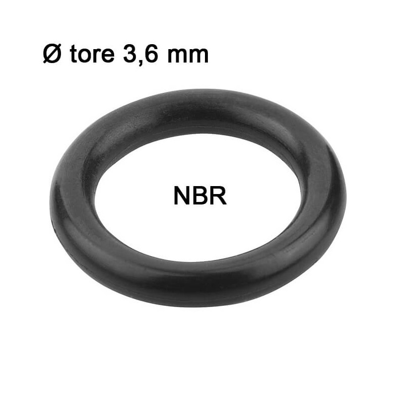 Joints toriques nitrile Ø tore 3,6 mm Sachet 200 joints