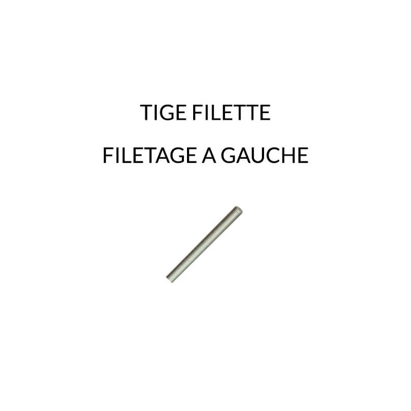 Tige filetée métrique pas à gauche zingué