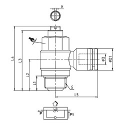 Régulateur de débit tournant cylindrique