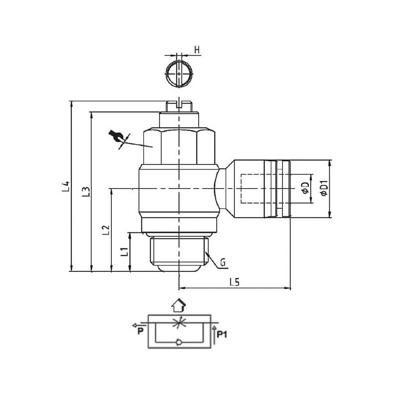 Régulateur de débit tournant cylindrique