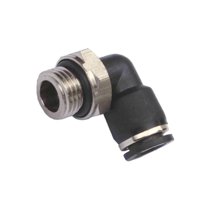 Coude autobloquant mâle 90° orientable filetage cylindrique