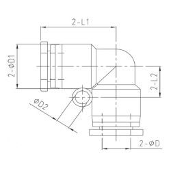 Raccord autobloquant coude 90° égal