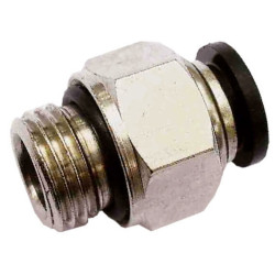 Raccord autobloquant droit mâle cylindrique métal