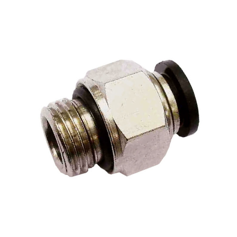 Raccord autobloquant droit mâle cylindrique métal