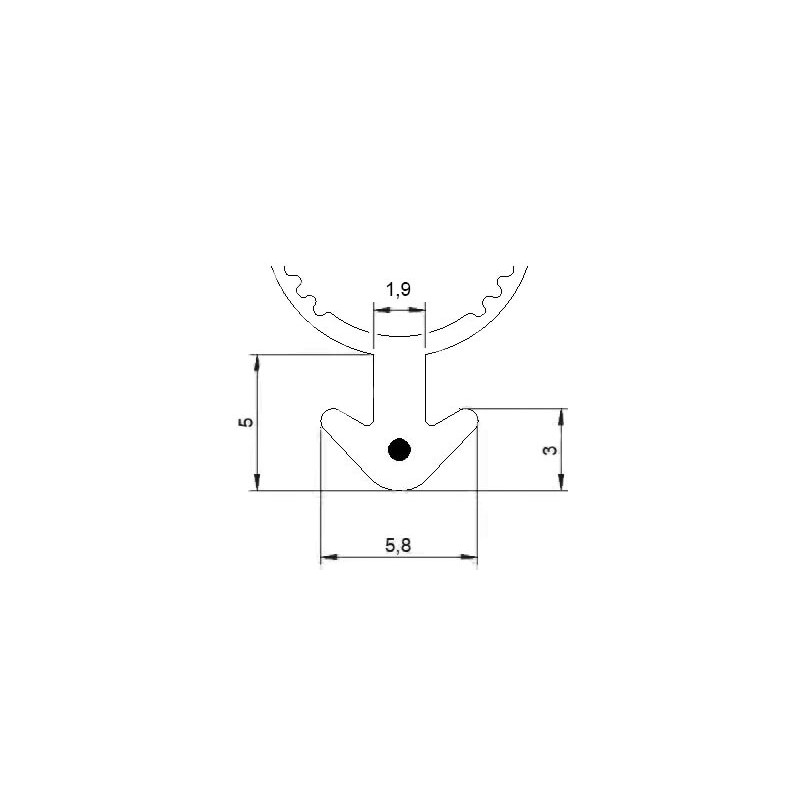 Joint tubulaire queue d'ancre FV blanc