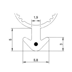 Joint tubulaire queue d'ancre FV marron