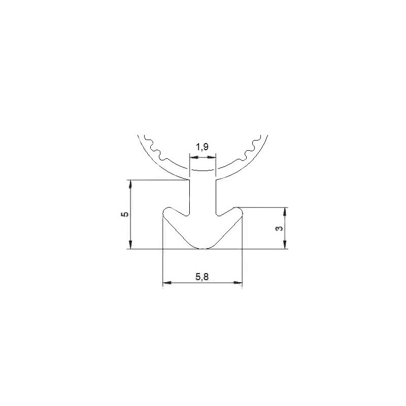 Joint tubulaire queue d'ancre NM marron
