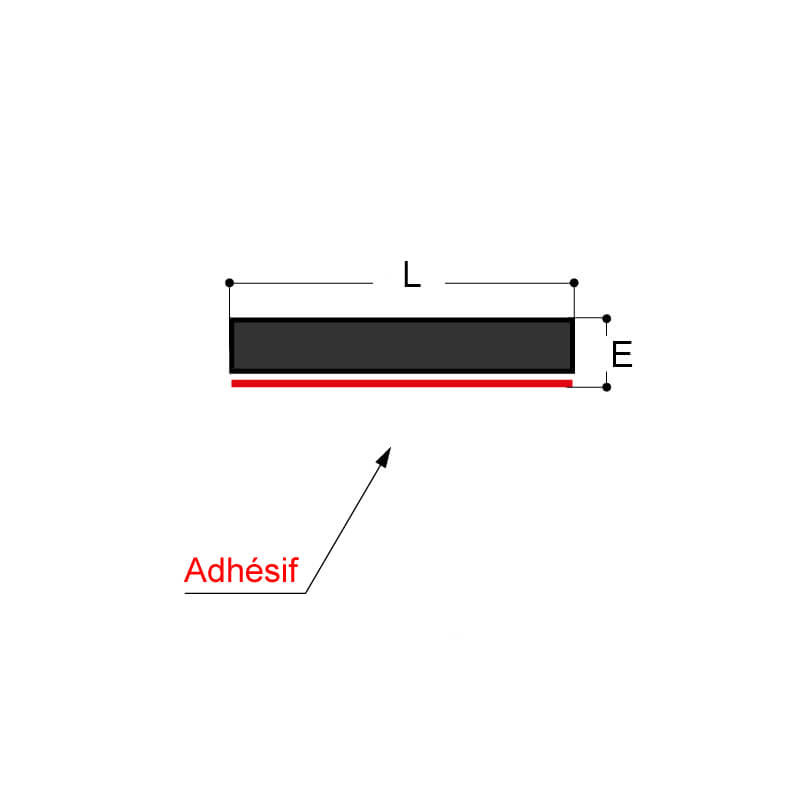 Bande d'appui EPDM compact 70 Shore A