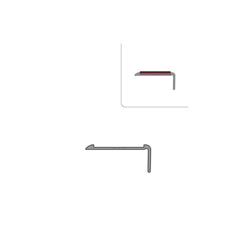 Nez de marche aluminium intérieur NDM