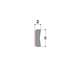 Joint vitrage à sec JDV 8x2