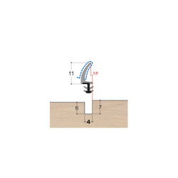 Joint à lèvre caoutchouc bi-dureté LC7 PR DD