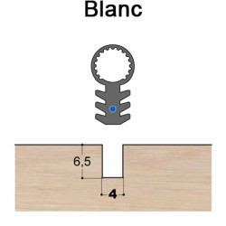 Joint tubulaire queue de sapin TS FV blanc