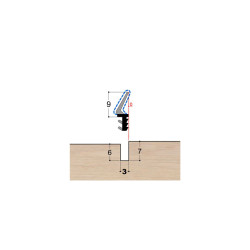 Joint à lèvre PVC bi-dureté LP2 PR DD