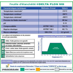 Delta flon MG PTFE modifiée, chargée fibres spéciale