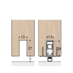 Plinthe KLOMATIC à encastrer
