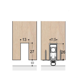Plinthe KLOMATIC inoxà encastrer