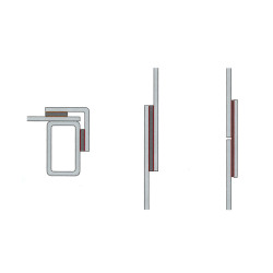 Adhésif double-face épaisseur 0,8 mm blanc