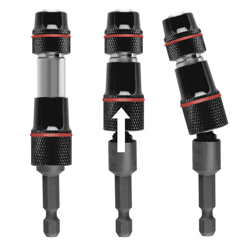 Angle TRIPLE-FIX et porte embout à changement rapide