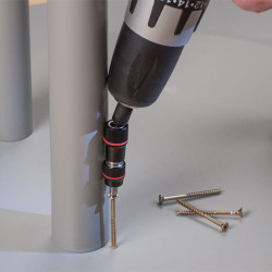 Angle TRIPLE-FIX et porte embout à changement rapide