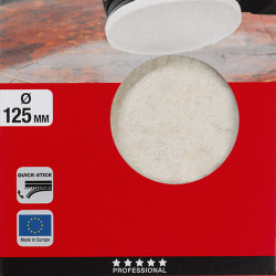 Disque feutre 125 mm à lustrer auto-agrippant