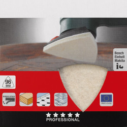 Disque feutre delta 93 mm à lustrer auto-agrippant