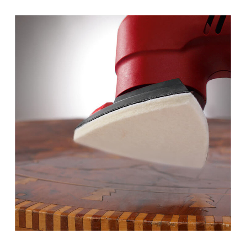 Disque feutre delta 93 mm à lustrer auto-agrippant