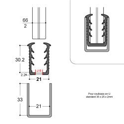 Joint garde-corps 33/21