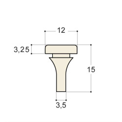 Butée à queue T12A longue queue (100 UN)