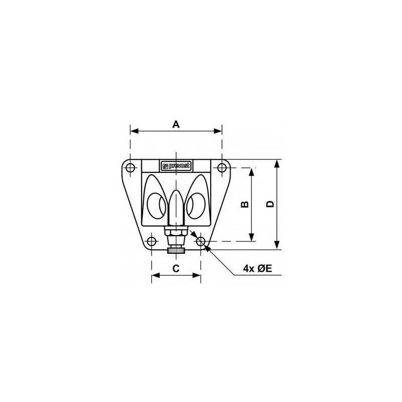 PVR Y Applique murale double taraudée
