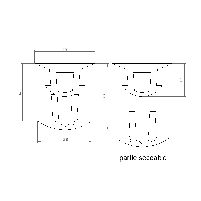 Queue de sapin silicone 9/12