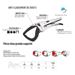 Pince étau prise serrage 80 mm Sam Outillage 212-30