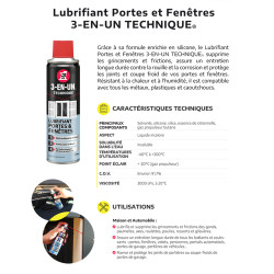 3EN1 Lubrifiant porte et fenêtre 250ML