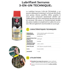 3EN1 Lubrifiant serrures 100ML