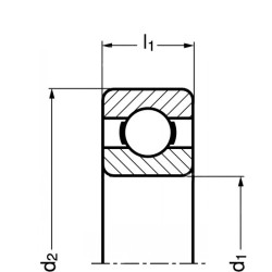 Roulement rigide à billes ouvert