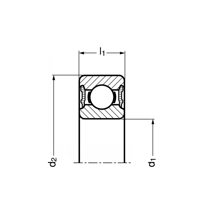Roulement rigide à billes avec 2 joints d'étanchéité (2RS)