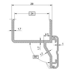 Profilé pour doubles-vitrages 24 mm