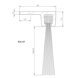 Plinthe brosse perpendiculaire B1
