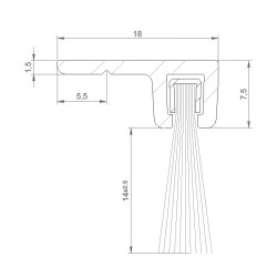 Plinthe brosse perpendiculaire B1