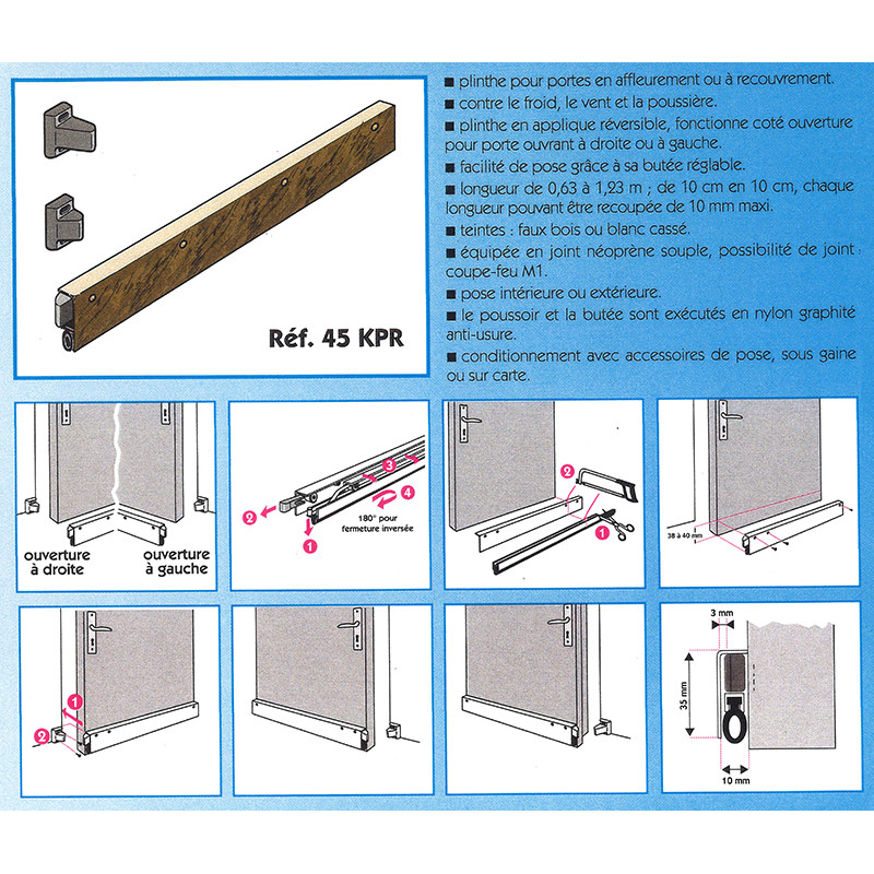 Plinthe en applique coloris blanc