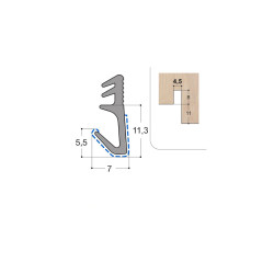 Joint d'ouvrant PVC OP3