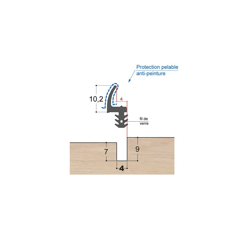 Joint à lèvre tri-matière LC2 PR FV