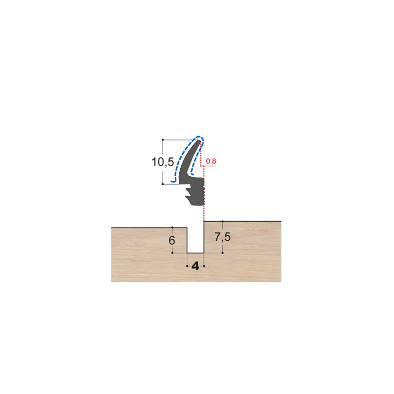 Joint à lèvre caoutchouc LC6 PR