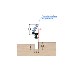 Joint à lèvre PVC bi-dureté LP1 PR DD