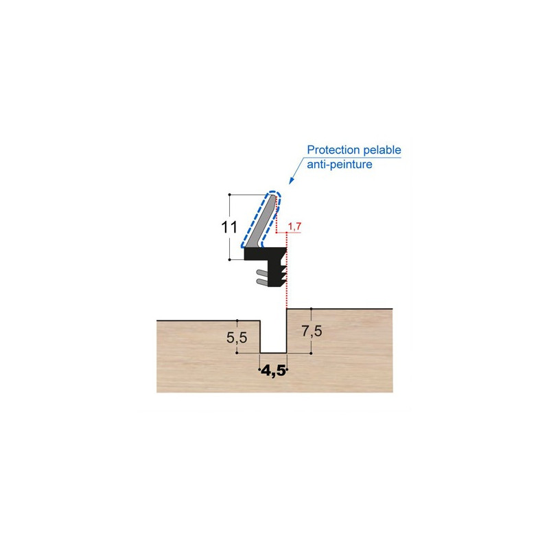 Joint à lèvre PVC bi-dureté LP4 PR DD